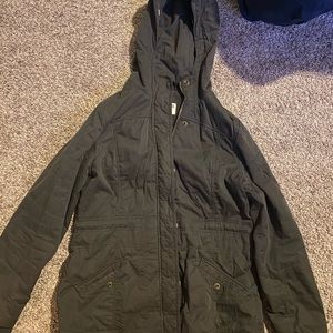 Target brand size large winter coat. Draw strings to cinch your waist.